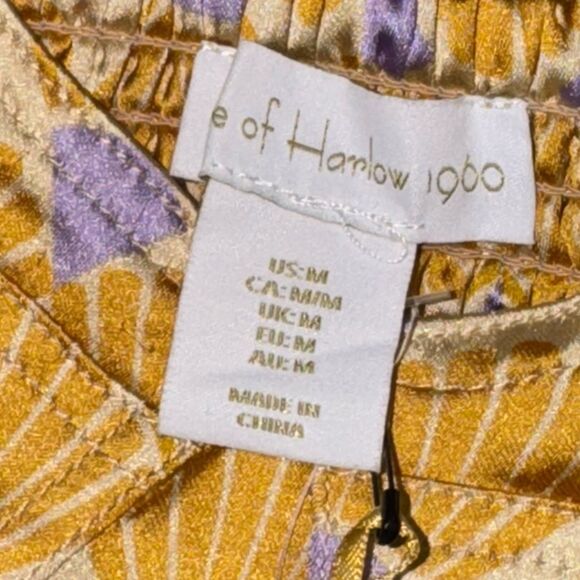 NWT HOUSE OF HARLOW 1960 X revolve yellow geometric shape open back maxi dress - Picture 8 of 9